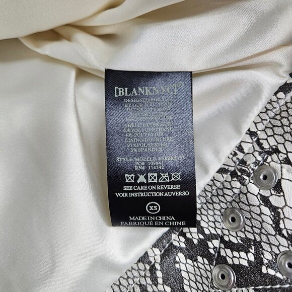 New BLANKNYC Break Away Snake Print Jacket Womens XS Faux Leather Blank NYC - Picture 7 of 7
